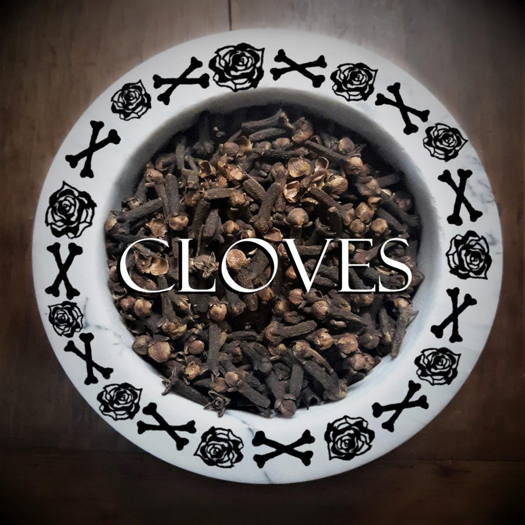 cloves, thherbsday, mamubabu, witchery, green witch, hedgewitch, hedge witch, baby witch, apothecary, herbs, spells, magick, toothache